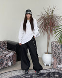 Tape eyelet key ring balloon pants