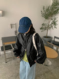 Core Pocket Two-Way Over Leather Jacket