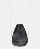 Denim rope string gymsack backpack