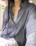 Any loose fit gauze see-through shirt