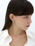 Triple Silver (C) Round Earrings M