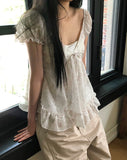 Lanelle Flower Sleeveless Blouse