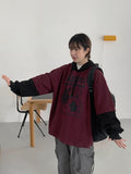 [unisex] Dyna Printed Color Matching Layered Over Hoodie