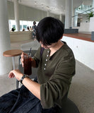 Knit Henry Neck Long Sleeve