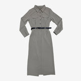 Penaon Back Slit Long One Piece (belt Set)
