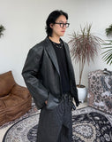 Pra leather over blazer