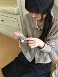 Kanahi Check Frill Long Sleeve Shirt