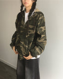 Teebu Camo Half Zip Hooded T-Shirt