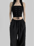Eyelet Corset Tube Top