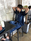 Line Brush Wide Denim