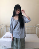 Mi Kim Roll-Up Three Quarter T-Shirt