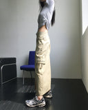 Boto Cargo Pocket Slit Long Skirt
