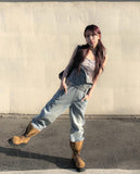Zuki Vintage Ruffle Button Top