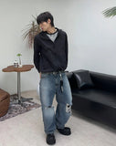 Ens Damaged Regular Denim Pants