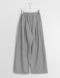 Hiroi banding string pin tuck wide jogger pants