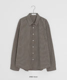 [unisex] Tiltado Check Over Long Sleeve Shirt