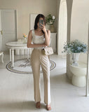Selen Bootcut Slacks Pants
