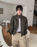 BOD High-neck Leather Jacket