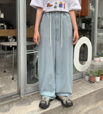 Recon Color Cotton String Wide Pants