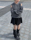 Mino banding flare mini skirt