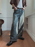 Undersnap wide denim pants