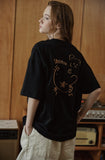 YOU AND ME Embroidery Short Sleeve T-shirt