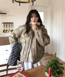 Betty Washed High Neck Buckle Mustang