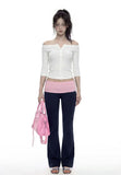 [SET]BOOTSCUT PANTS+STRIPE WAIST BAND
