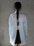 Backslit Striped Overfit Shirt