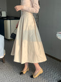 Ruko Banding Pintuck Flare Long Skirt
