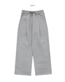 Sentic brushed one-tuck wide pants