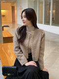 Demit Dumble Fluffy Crop Cardigan Jacket