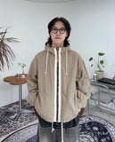 Panel Herringbone Hooded Jumper