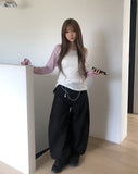 Porty Studded Belted Balloon Pants
