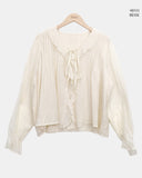 Leuken Pintuck Frill Blouse