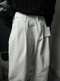 Slab White Wide Denim Pants