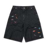Dino Stitch Bermuda Denim Pants