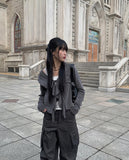 Ex Ribbon Ruffle Bolero Cardigan