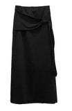 Striped knot long skirt