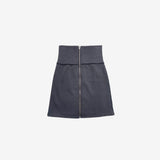 Banon Ribbed Zipper Skirt