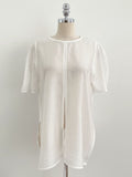 Illien Round Cross Wrap Blouse