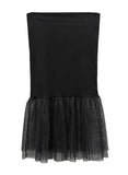 Frill mesh layered tube top