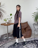 Loupe Button Track Bermuda Pants
