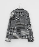 Pitanne Dot Patch Knit Cardigan Jacket