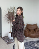 Louver pigment check shirt
