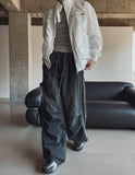 Terne Line Denim Parachute Pants
