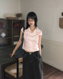 Yukil Carpenter Stitch Three-Quarter Bermuda Denim Pants