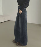 Heat Brushed Classic Banding Span Basic Denim Pants