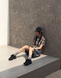 Wickle Amekazi Vintage Checkered Short-Sleeved Shirt