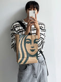 Linen stripe knit